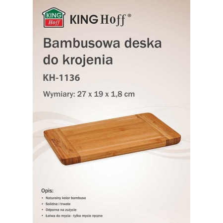 BAMBUSOWA DESKA KUCHENNA 27x19cm KINGHOFF